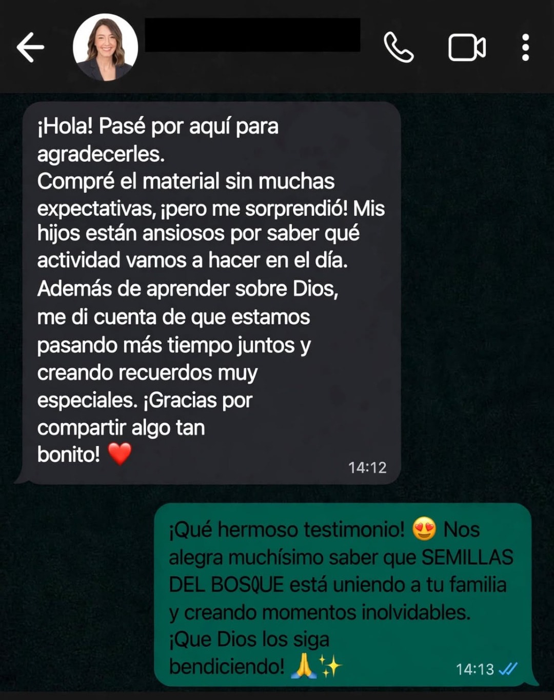 Testimonio de clienta 1